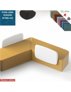 MANTRA schienale rettangolare per pouf attesa rivestimento pura Lana vergine Class 1IM