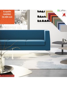 DEXTER divano 3 posti attesa rivestimento ecopelle GAZEBO class 1IM