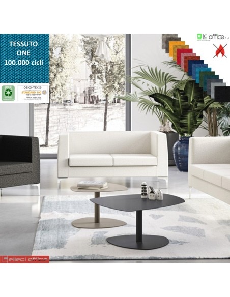 DEXTER poltrona attesa 2 posti rivestimenti tessuto ONE class 1 IM