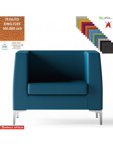DEXTER poltrona attesa rivestimento ecopelle KING-FLEX class 1 IM