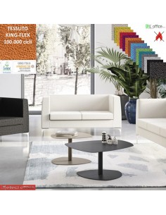 DEXTER divano 2 posti attesa rivestimento ecopelle KING-FLEX class 1 IM