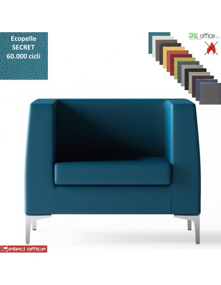 DEXTER poltrona attesa rivestimento ecopelle SECRET class 1 IM