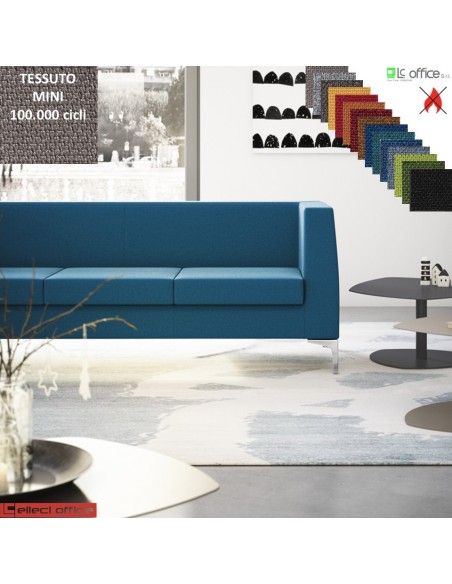 DEXTER poltrona attesa 3 posti rivestimento tessuto MINI class 1 IM