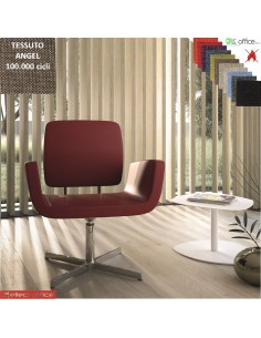 MONET Poltrona girevole base a 4 razze in alluminio rivestimenti tessuto Angel class 1 IM