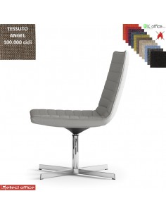 Damatra poltrona girevole base a 4 razze alluminio rivestimenti cucciture a vista tessuto Angel class 1 IM