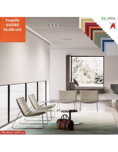 Damatra Poltrona attesa con telaio a slitta cromato ecopelle GAZEBO Class 1 IM