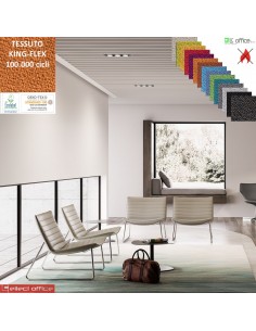 Damatra Poltrona attesa con telaio a slitta cromato rivestimenti cucciture a vista TESSUTO KING FLEX class 1 IM