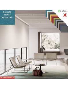 Damatra Poltrona attesa con telaio a slitta cromato rivestimenti cucciture a vista ecopelle SECRET class 1 IM