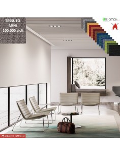 Damatra Poltrona attesa con telaio a slitta cromato rivestimenti cucciture a vista tessuto MINI class 1 IM