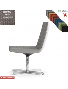 Damatra poltrona girevole base a 4 razze alluminio cucciture a vista tessuto MINI class 1 IM