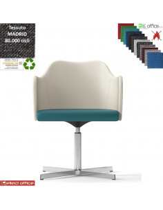 Blitz Poltroncina girevole base 4 razze in alluminio rivestimento tessuto MADRID class 1IM