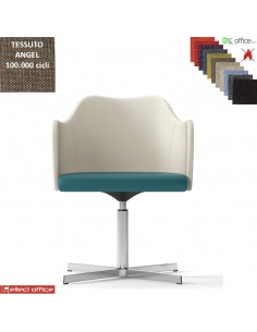 Blitz Poltroncina girevole base 4 razze in alluminio rivestimento tessuto Angel class 1 IM