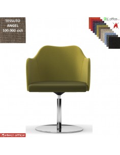 Blitz Poltroncina girevole base disco diam.470 in acciaio inox rivestimento tessuto Angel class 1 IM