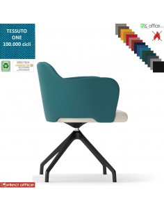 Blitz Poltroncina girevole base nylon antracite piramidale 4 gambe rivestimento tessuto ONE class 1 IM