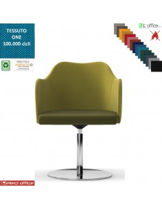 Blitz Poltroncina girevole base disco diam.470 in acciaio inox rivestimento tessuto ONE class 1 IM