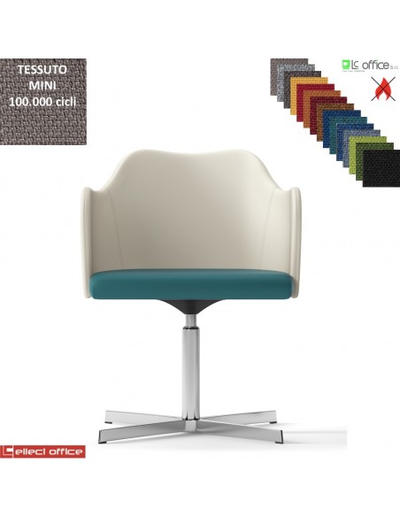 Blitz Poltroncina girevole base 4 razze in alluminio rivestimento TESSUTO MINI class 1 IM