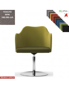 Blitz Poltroncina girevole base disco diam.470 in acciaio inox rivestimento TESSUTO MINI class 1 IM