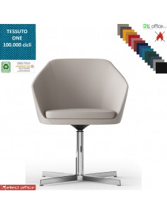 Mimì Poltroncina girevole base a 4 razze in alluminio rivestimento tessuto ONE class 1 IM