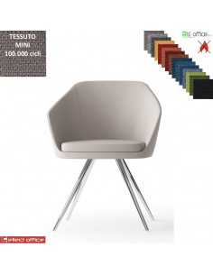 Mimì Poltroncina con base a 4 gambe cromo rivestimento TESSUTO MINI class 1 IM