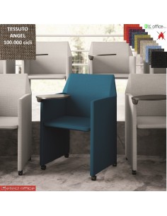 Zip Poltroncina pieghevole con ruote e taoletta antipanico DX rivestimento tessuto Angel class 1 IM