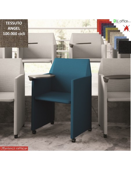 Zip Poltroncina pieghevole con ruote e taoletta antipanico DX rivestimento tessuto Angel class 1 IM