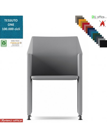 Zip Poltroncina pieghevole con piedini rivestimento tessuto ONE class 1 IM