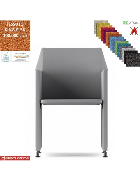 Zip Poltroncina pieghevole con piedini rivestimento TESSUTO KING FLEX class 1 IM