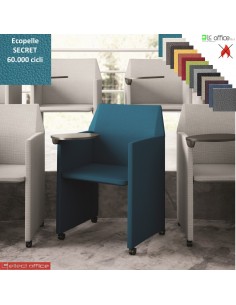 Zip Poltroncina pieghevole con ruote e tavoletta antipanico DX rivestimento ecopelle SECRET class 1 IM