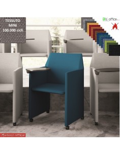 Zip Poltroncina pieghevole con ruote e tavoletta antipanico DX rivestimento TESSUTO MINI class 1 IM