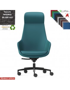 Metropolitan Poltrona direzionale con oscillante multiblock base nylon rivestimento tessuto MADRID class 1IM