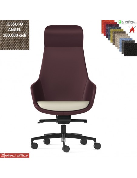 Metropolitan Poltrona direzionale oscillante fulcro avanzato multiblock regolazione laterale base nylon tessuto Angel class 1 IM