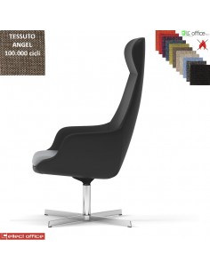 Metropolitan Poltrona direzionale con movimento armonico base 4 razze alluminio tessuto Angel class 1 IM