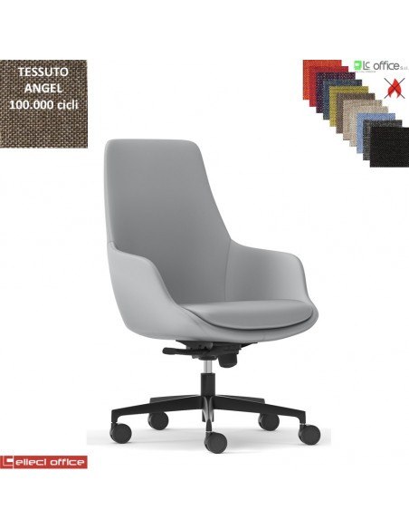 Metropolitan Poltrona semi-direzionale con oscillante multiblock base nylon tessuto Angel class 1 IM