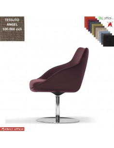 Metropolitan Poltroncina girevole base disco diam.470 in acciaio inox tessuto Angel class 1 IM