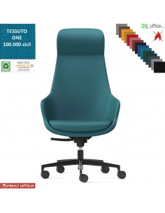 Metropolitan Poltrona direzionale con oscillante multiblock, base nylon rivestimento tessuto ONE class 1 IM