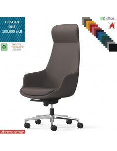 Metropolitan Poltrona direzionale con oscillante multiblock base alluminio tessuto ONE class 1 IM