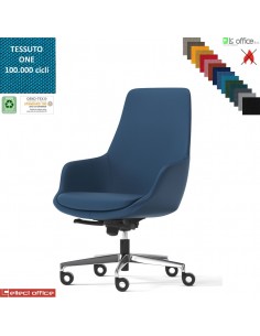 Metropolitan Poltrona semi-direzionale con oscillante multiblock base alluminio tessuto ONE class 1 IM