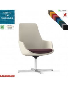 Metropolitan Poltrona semi-direzionale girevole base 4 razze alluminio tessuto ONE class 1 IM