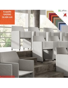 Zip Poltroncina pieghevole con piedini e tavoletta antipanico DX rivestimento ecopelle GAZEBO Class 1 IM