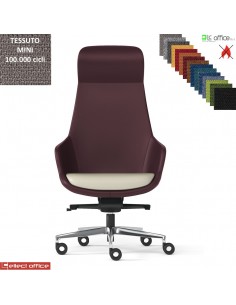 Metropolitan Poltrona direzionale oscillante fulcro avanzato multiblock regol. laterale base alluminio TESSUTO MINI class 1 IM