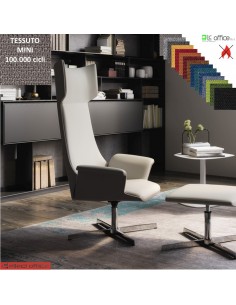 Maxima Poltrona direzionale girevole, base 4 razze alluminio TESSUTO MINI class 1 IM