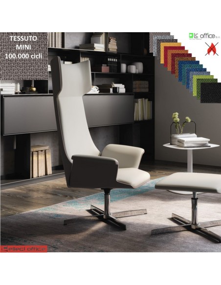 Maxima Poltrona direzionale girevole, base 4 razze alluminio TESSUTO MINI class 1 IM
