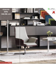 Maxima Poltrona semi-direzionale girevole, base 4 razze alluminio TESSUTO MINI class 1 IM