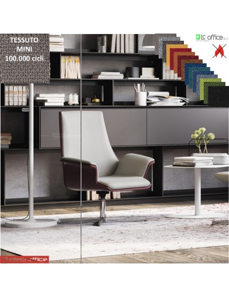 Maxima Poltrona semi-direzionale girevole, base 4 razze alluminio TESSUTO MINI class 1 IM