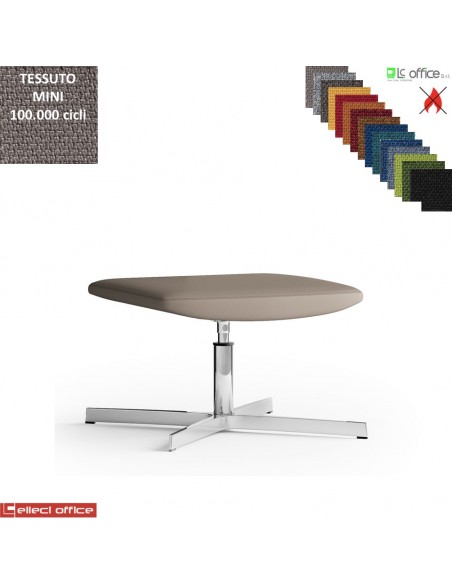 Maxima Pouf girevole base a 4 razze in alluminio TESSUTO MINI class 1 IM