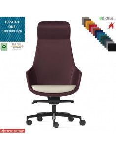 Metropolitan Poltrona direzionale oscillante fulcro avanzato multiblock regol. laterale base nylon tessuto ONE class 1 IM