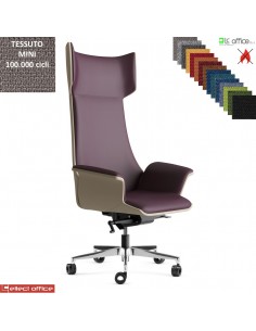 Maxima Poltrona direzionale movimento sincronizzato multiblock reg. laterale base alluminio TESSUTO MINI class 1 IM