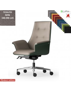 Maxima Plus Poltrona semi-direzionale movimento sincronizzato multiblock reg. laterale base alluminio TESSUTO MINI class 1 IM