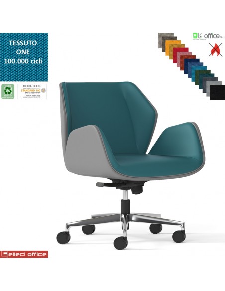 Haiku Poltrona semi-direzionale con oscillante multiblock base alluminio ONE class 1 IM