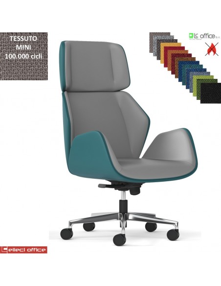 Haiku Poltrona direzionale con oscillante multiblock base alluminio TESSUTO MINI class 1 IM